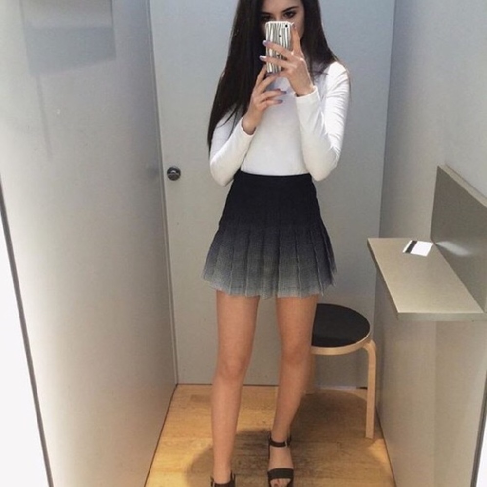 American apparel b+w tennis skirt